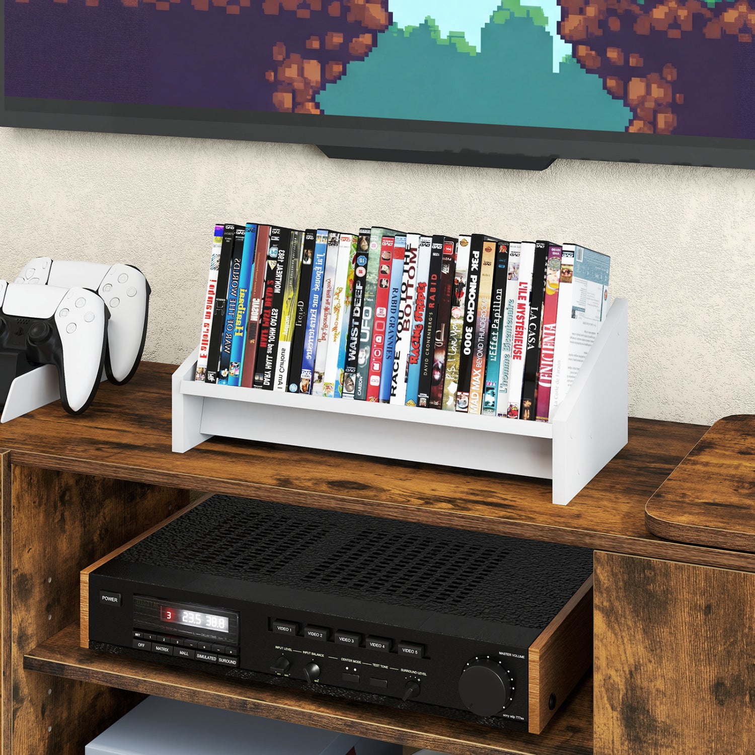 Wooden Tilting Bookcase Small Desktop Bookshelf Organizer for Magazines, White Bookcases at Gallery Canada