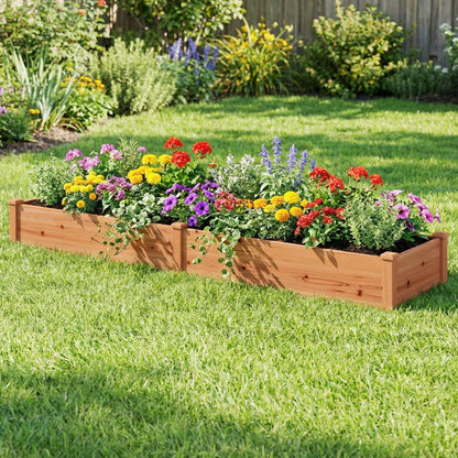 Wooden Vegetable Raised Garden Bed, Orange