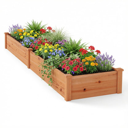 Wooden Vegetable Raised Garden Bed, Orange