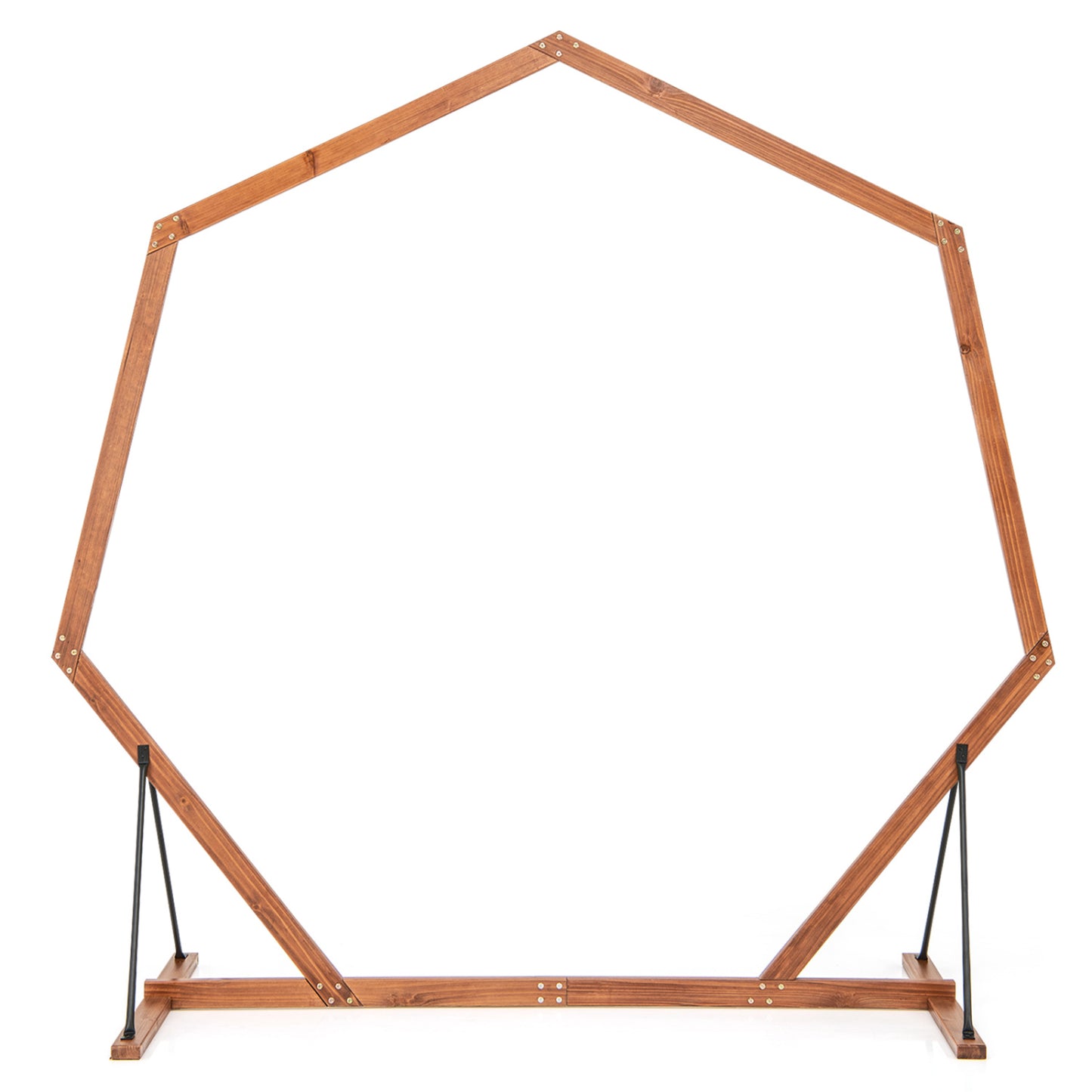 Solid Wood Heptagon Wedding Arch Arbor, Backdrop Stand Outdoor Decor at Gallery Canada