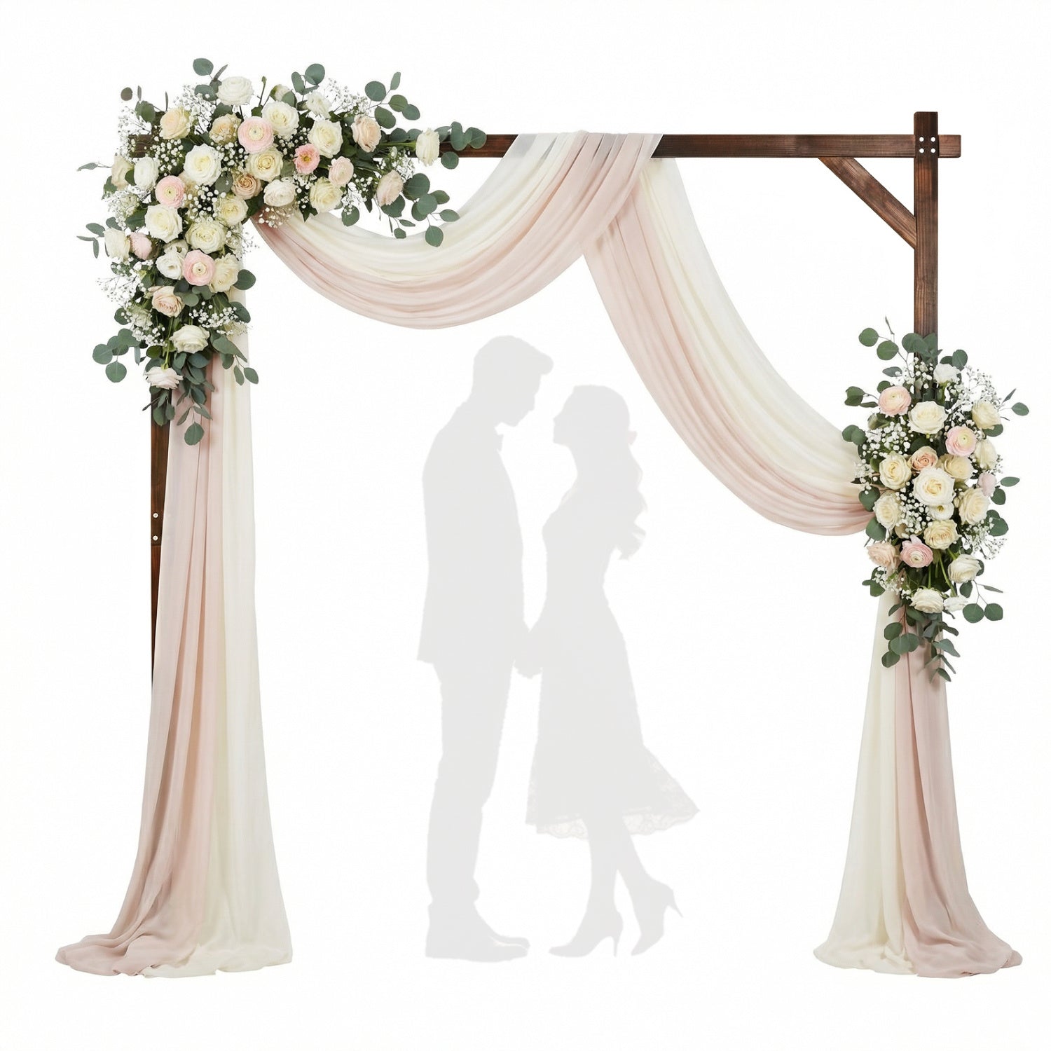 Solid Wood Wedding Arch Arbor, Square Backdrop Stand Outdoor Decor at Gallery Canada