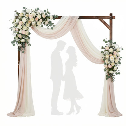 Solid Wood Wedding Arch Arbor, Square Backdrop Stand Outdoor Decor at Gallery Canada