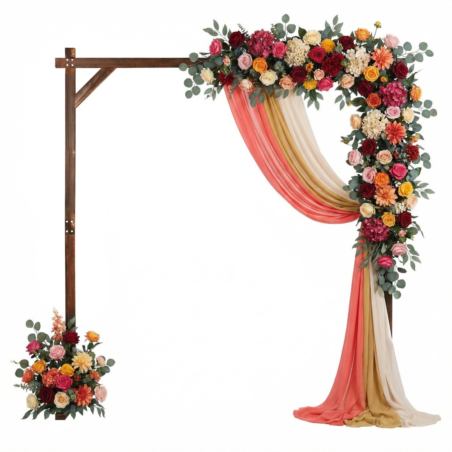 Solid Wood Wedding Arch Arbor, Square Backdrop Stand Outdoor Decor Options at Gallery Canada