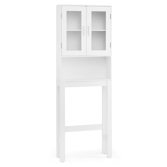 Wooden over the toilet Storage Cabinet with Tower Rack, White Bathroom Etagere White at Gallery Canada