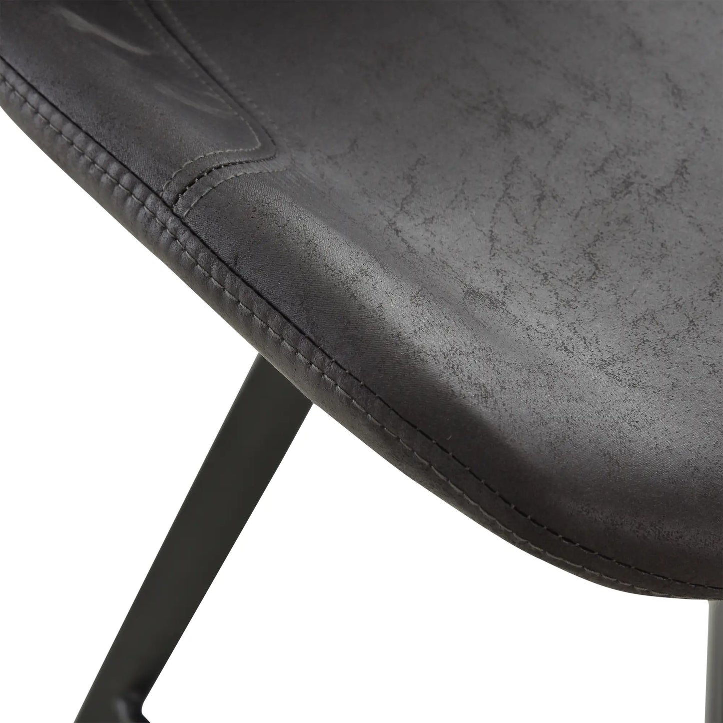 Set of 2 Microfiber Bar Stools, Kitchen Stools with Padded Seat, Black Bar Stools at Gallery Canada