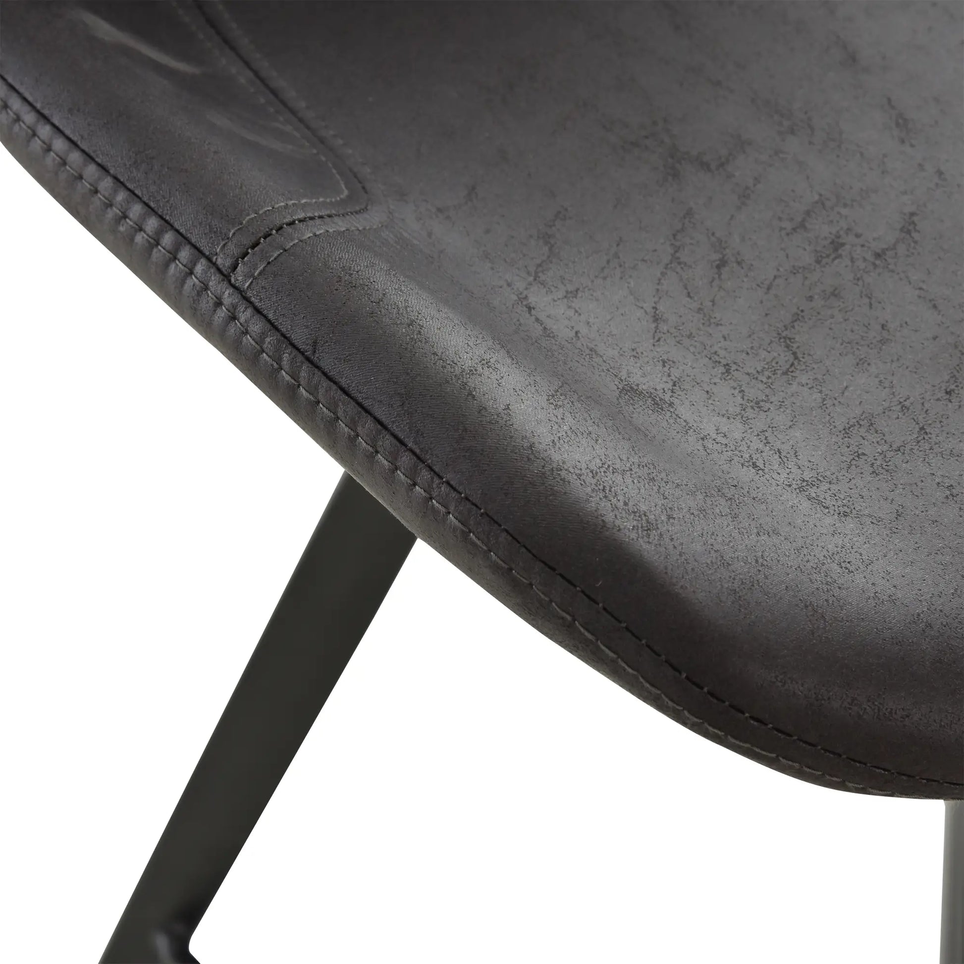 Set of 2 Microfiber Bar Stools, Kitchen Stools with Padded Seat, Black Bar Stools at Gallery Canada