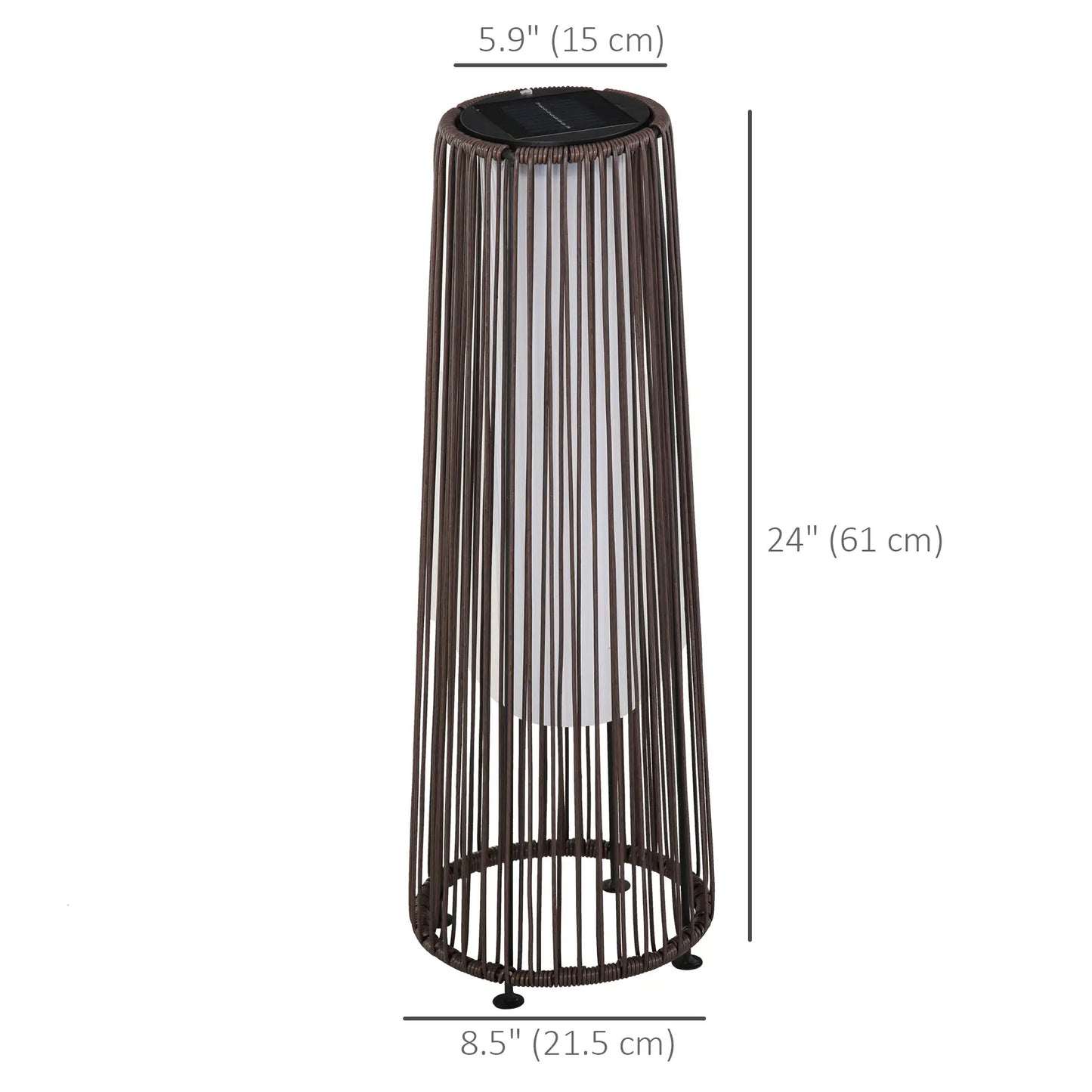 Solar Floor Lamp, LED Auto On/Off, IP44, Patio Porch Pathway, Brown Solar Post Lamps at Gallery Canada
