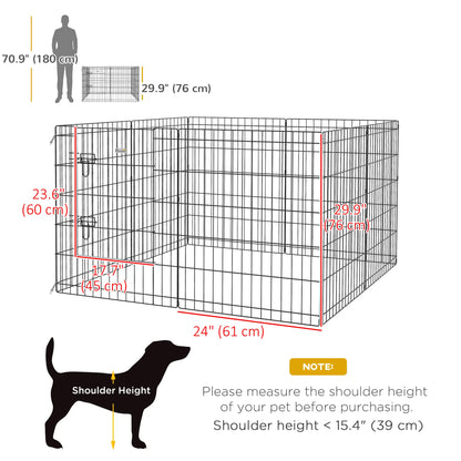 30inch Foldable Metal Pet Playpen, Dog Kennel Cage, 8 Panel Houses, Kennels & Pens at Gallery Canada