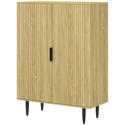 5-Tier Shoe Cabinet, Adjustable Shelves, 15 Pair Storage, Oak Shoe Storage Cabinets & Racks Oak at Gallery Canada