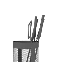 Ensemble d'outils de cheminée avec panier en treillis, kit de 5 pièces