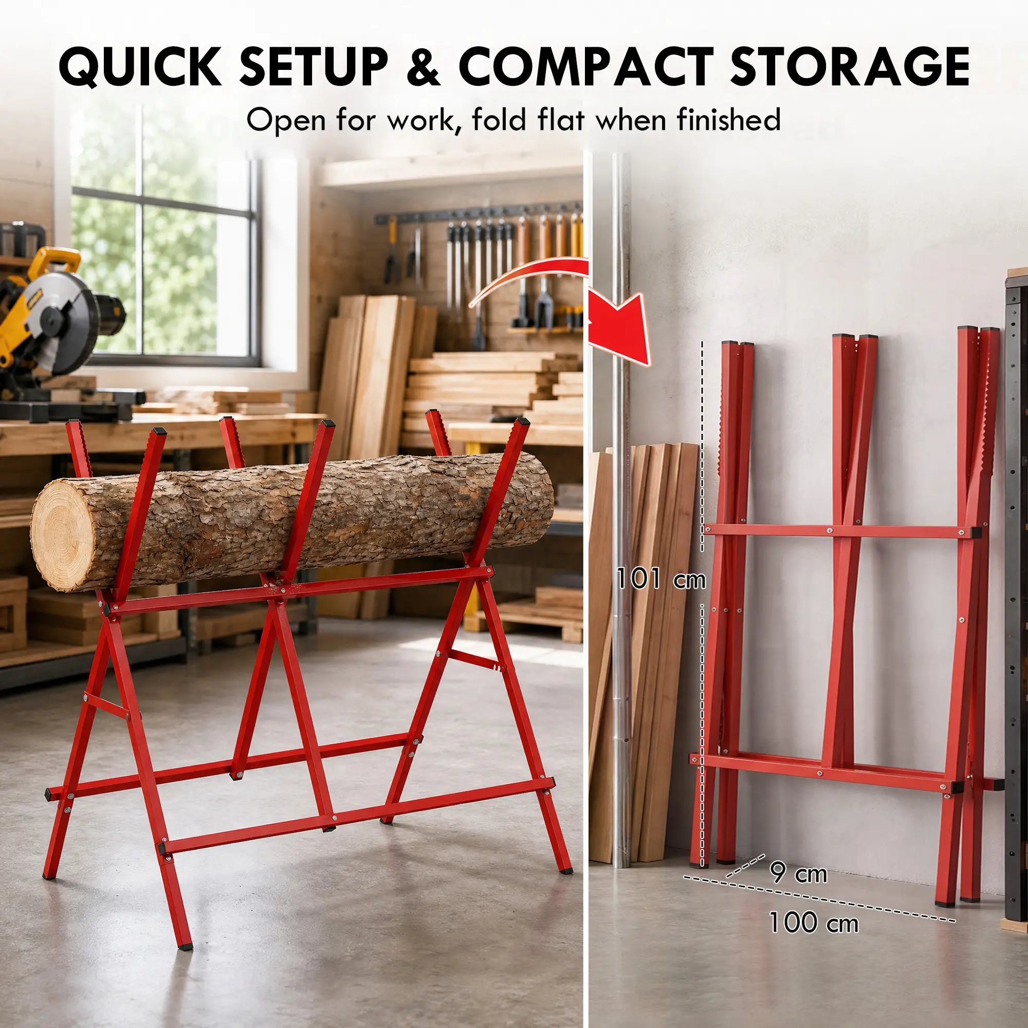 Foldable Saw Horse, Heavy Duty Cutting Stand, A-Frame Tool Organizers at Gallery Canada