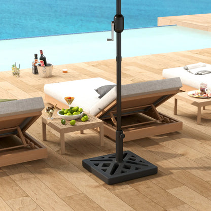 Umbrella Base, 33lbs HDPE Outdoor Stand with Cut-Out Design Umbrella Bases at Gallery Canada