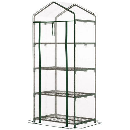28" x 20" x 63" Portable Greenhouse, 4 Tier Shelves, Steel Frame, PVC Cover, Transparent Portable Greenhouses at Gallery Canada