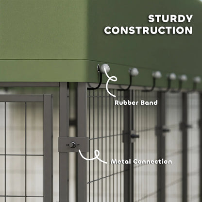 8' x 4' x 6' Outdoor Dog Kennel, Waterproof UV Resistant Cover, Green Dog Kennels at Gallery Canada