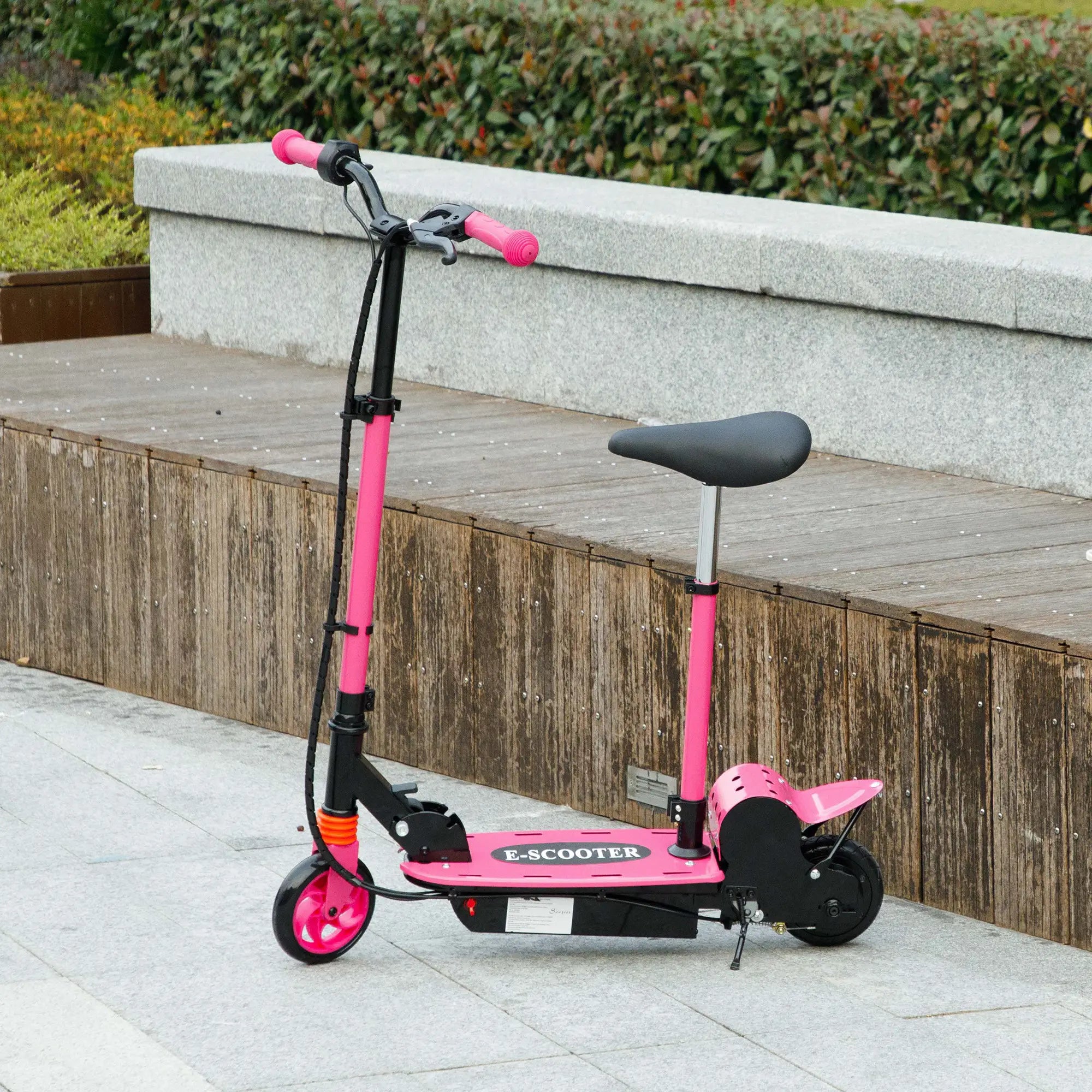 Foldable Electric Scooter for Kids, Seat, 2 Heights, 6km Range, 12km/h, Pink Scooters at Gallery Canada