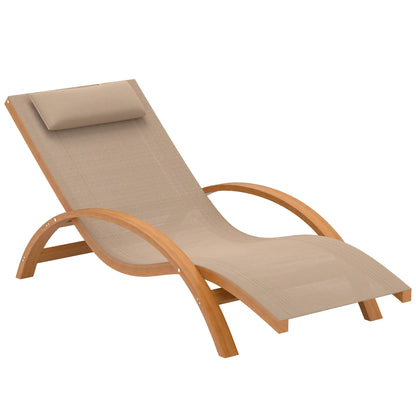 Wood Chaise Lounge Chair, Recliner, Outdoor Patio, Teak, Light Khaki Lounger Chairs at Gallery Canada