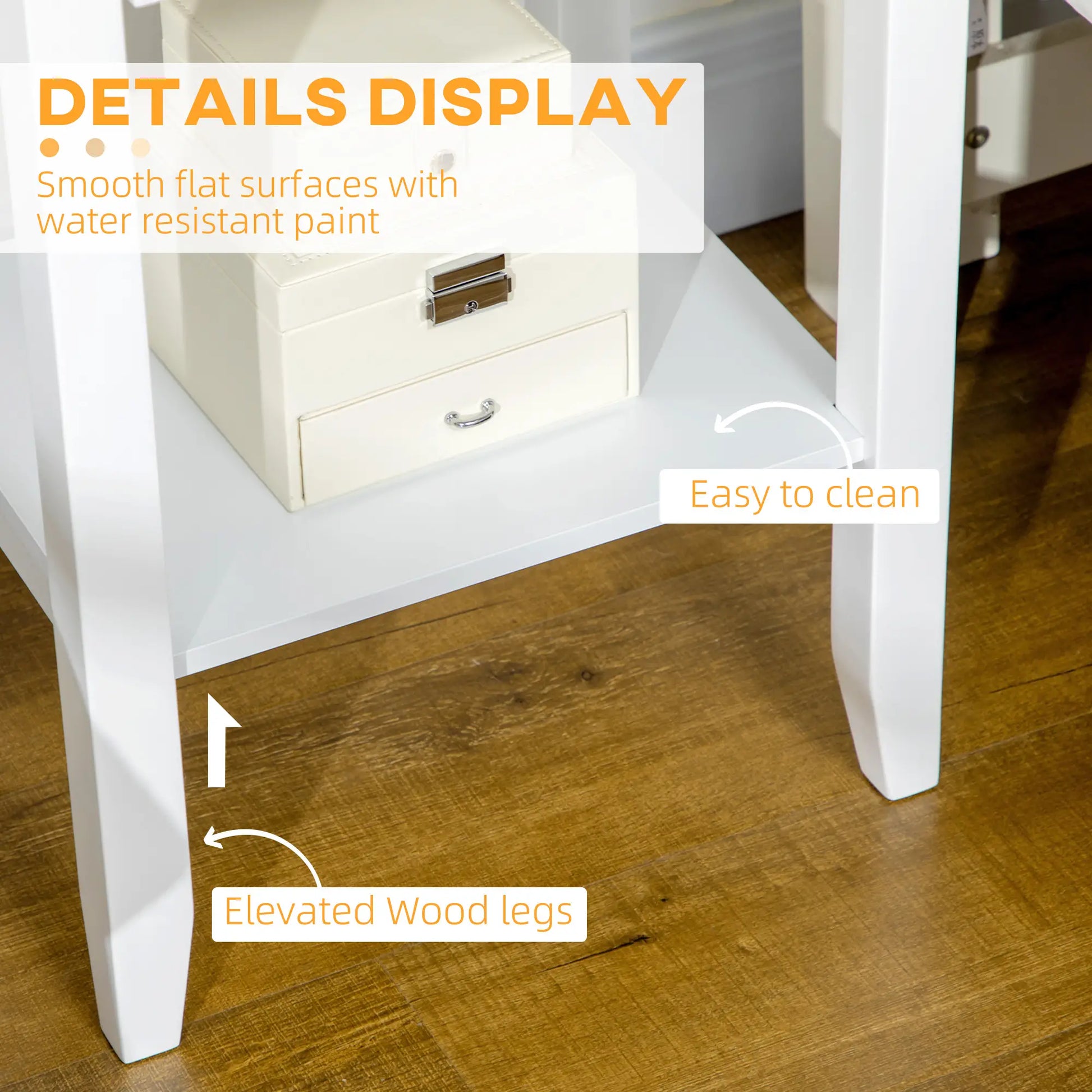 Side Table Set of 2, 2-Tier End Tables with Drawer, White Side Tables at Gallery Canada