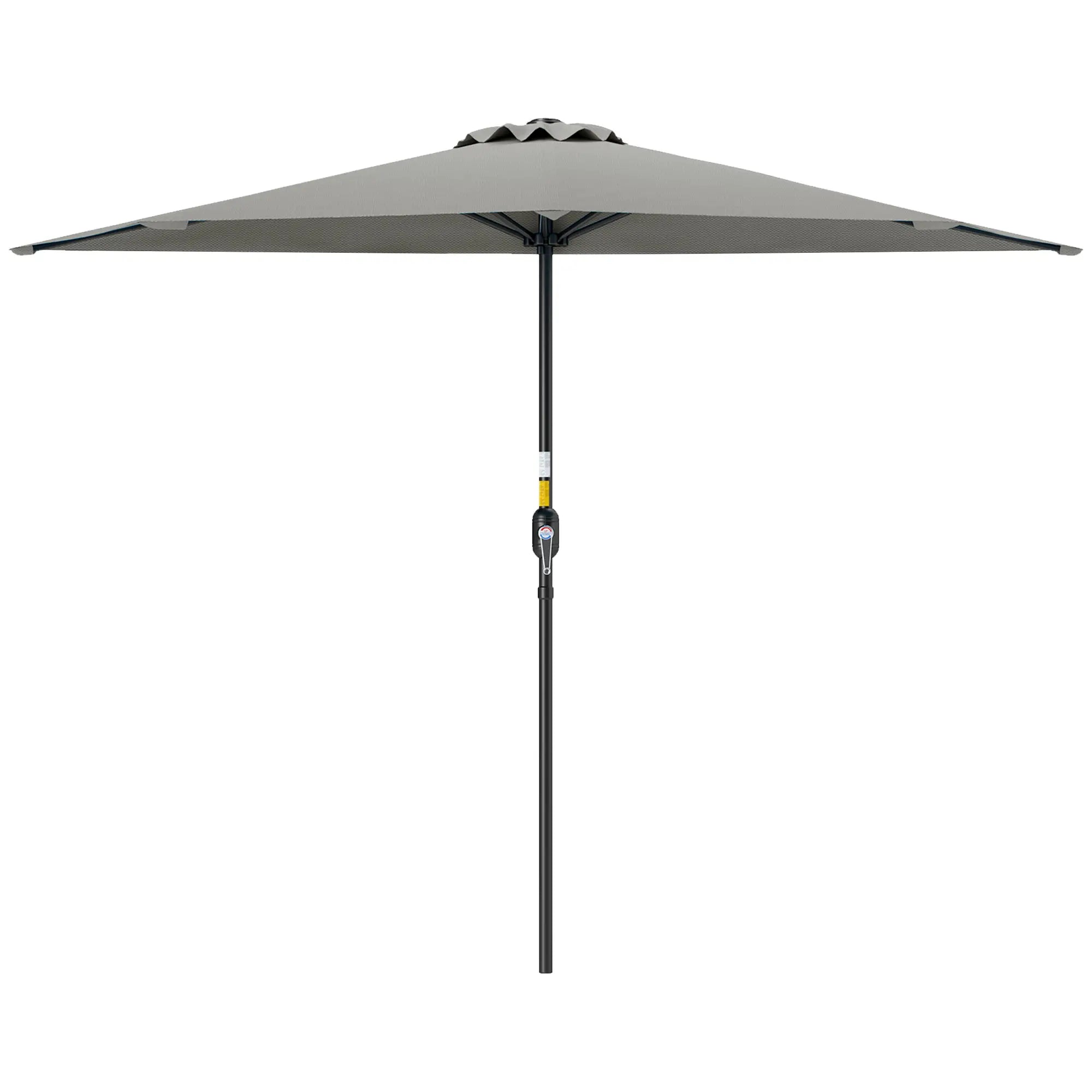 9ft Half Round Umbrella, Outdoor Patio Garden Sun Shade, Light Grey Half Round Umbrellas Light Grey at Gallery Canada