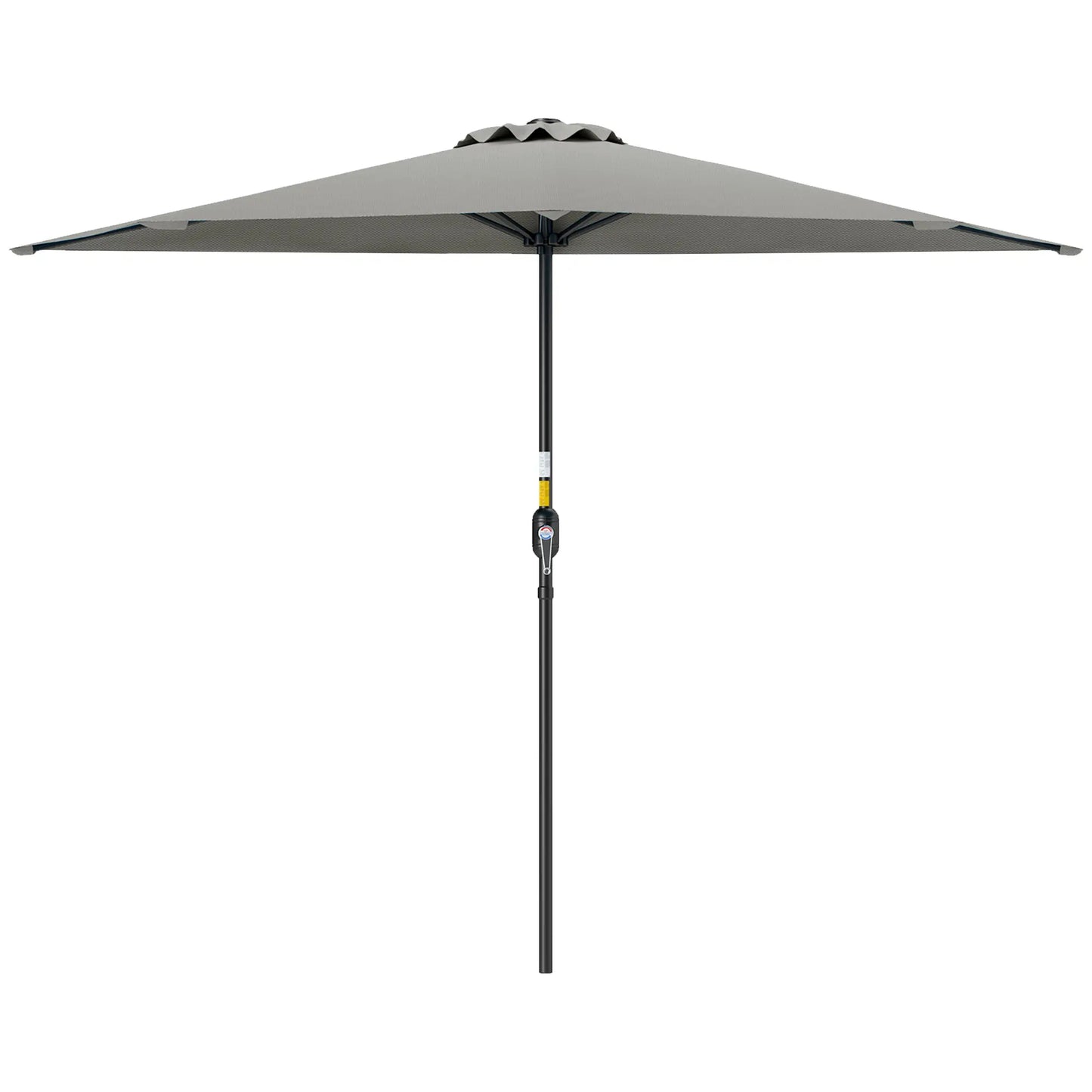 9ft Half Round Umbrella, Outdoor Patio Garden Sun Shade, Light Grey Half Round Umbrellas Light Grey at Gallery Canada