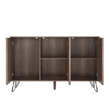 Three-Door Sideboard, Adjustable Shelves, 47" L x 14" W x 29.5" H, Natural Console Tables at Gallery Canada