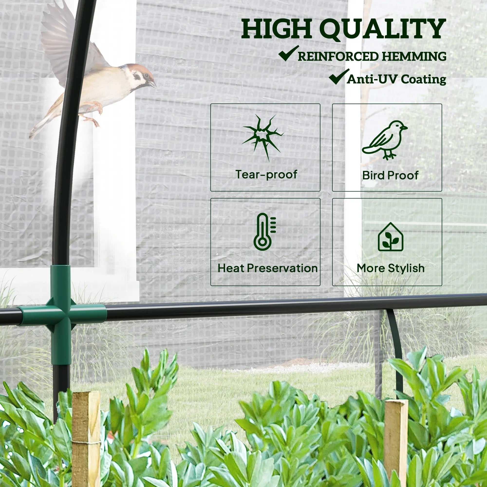 Walk-In Lean-To Greenhouse, 10' x 3' x 5', White Walk In Greenhouses at Gallery Canada