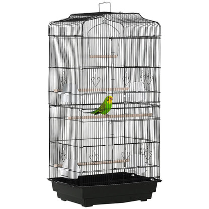 36" Bird Cage, Macaw Play House, Parrot Finch Flight Cage, Black Bird Cages Black at Gallery Canada