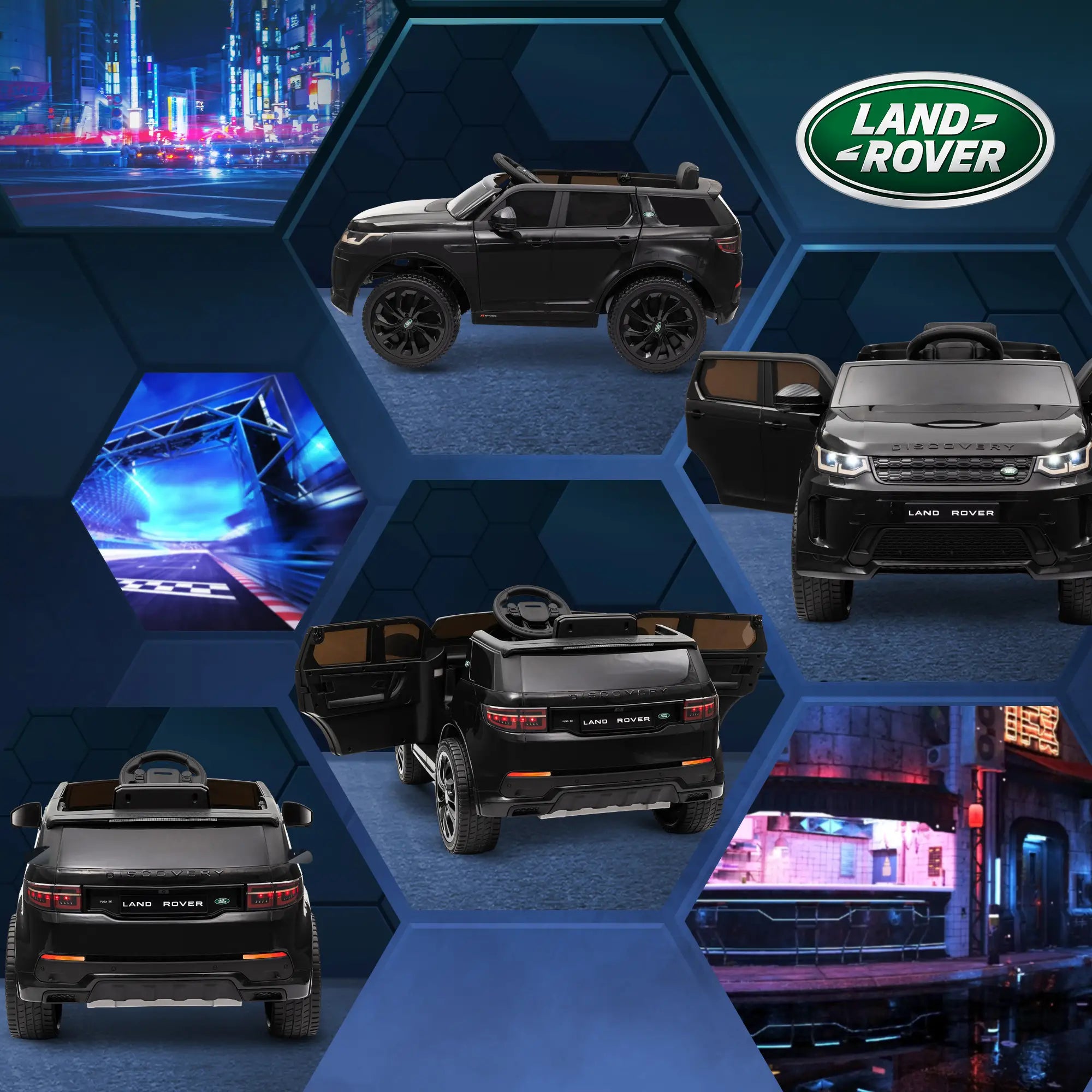 Land Rover Discovery Sport Licensed 12V Ride On Car, Black Electric Toy Cars at Gallery Canada