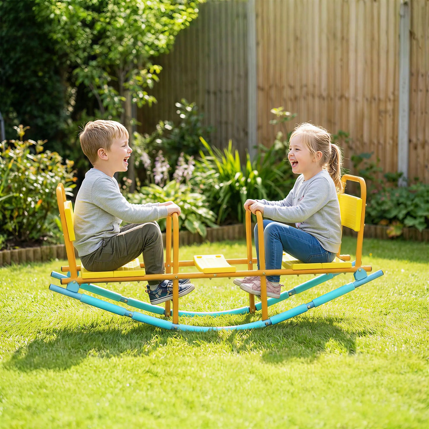 Metal Seesaw For Kids, 2 In 1 Rocking Teeter Totter, Playground Equipment Gym Sets & Swings at Gallery Canada