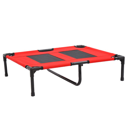 Elevated Dog Bed, Foldable Raised Dog Cot for M Sized Dogs, Indoor &; Outdoor, 30" x 24" x 7", Red at Gallery Canada