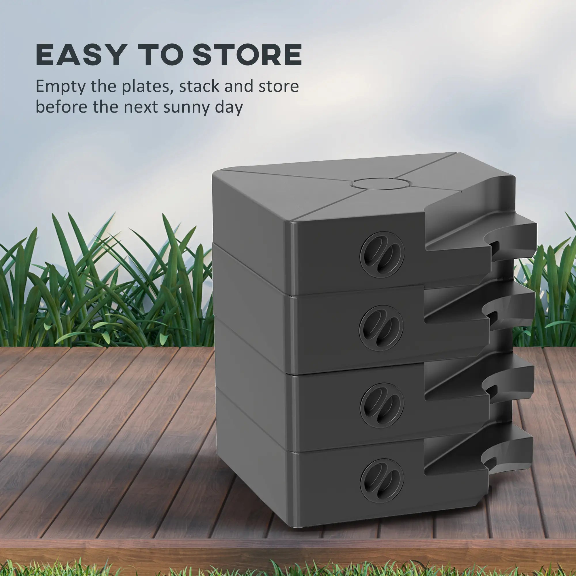 Umbrella Weights For Cantilever Parasols, Set Of 4, Black Umbrella Bases at Gallery Canada