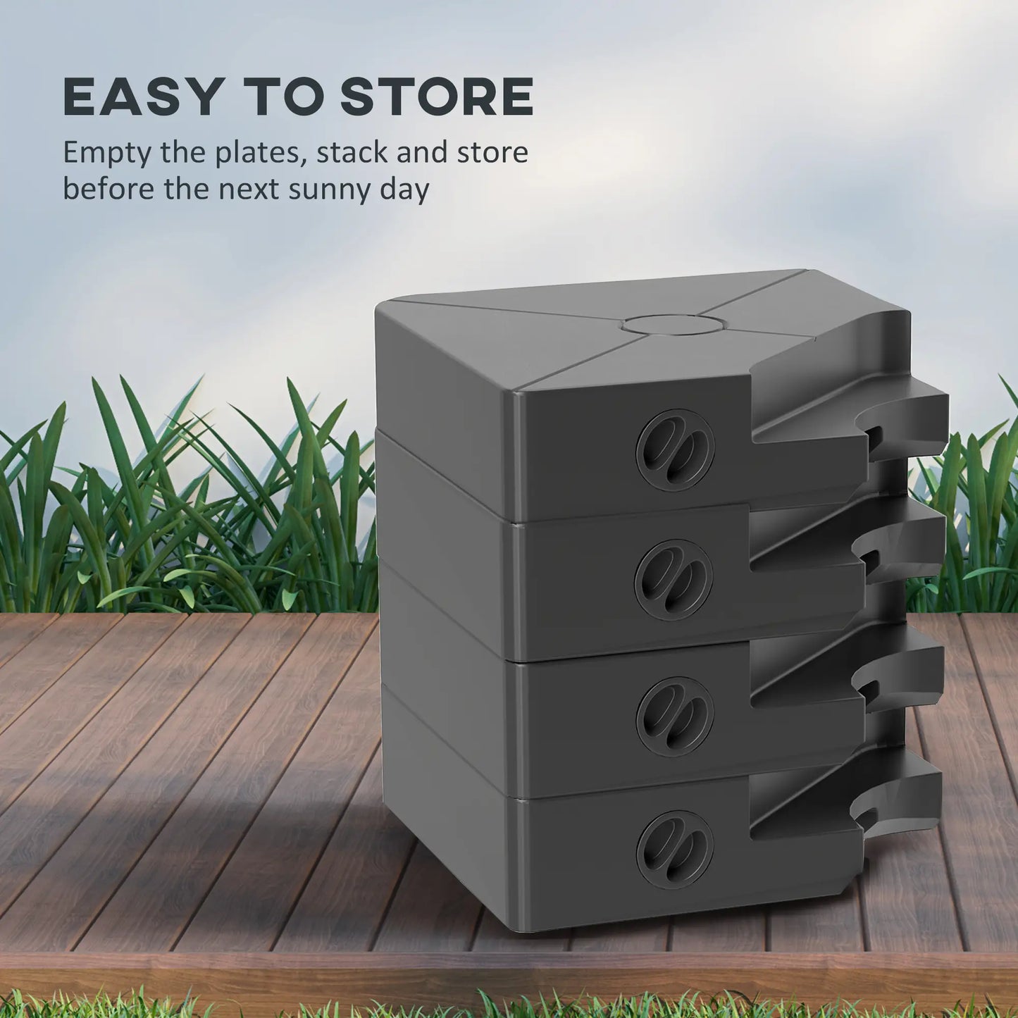 Umbrella Weights For Cantilever Parasols, Set Of 4, Black Umbrella Bases at Gallery Canada
