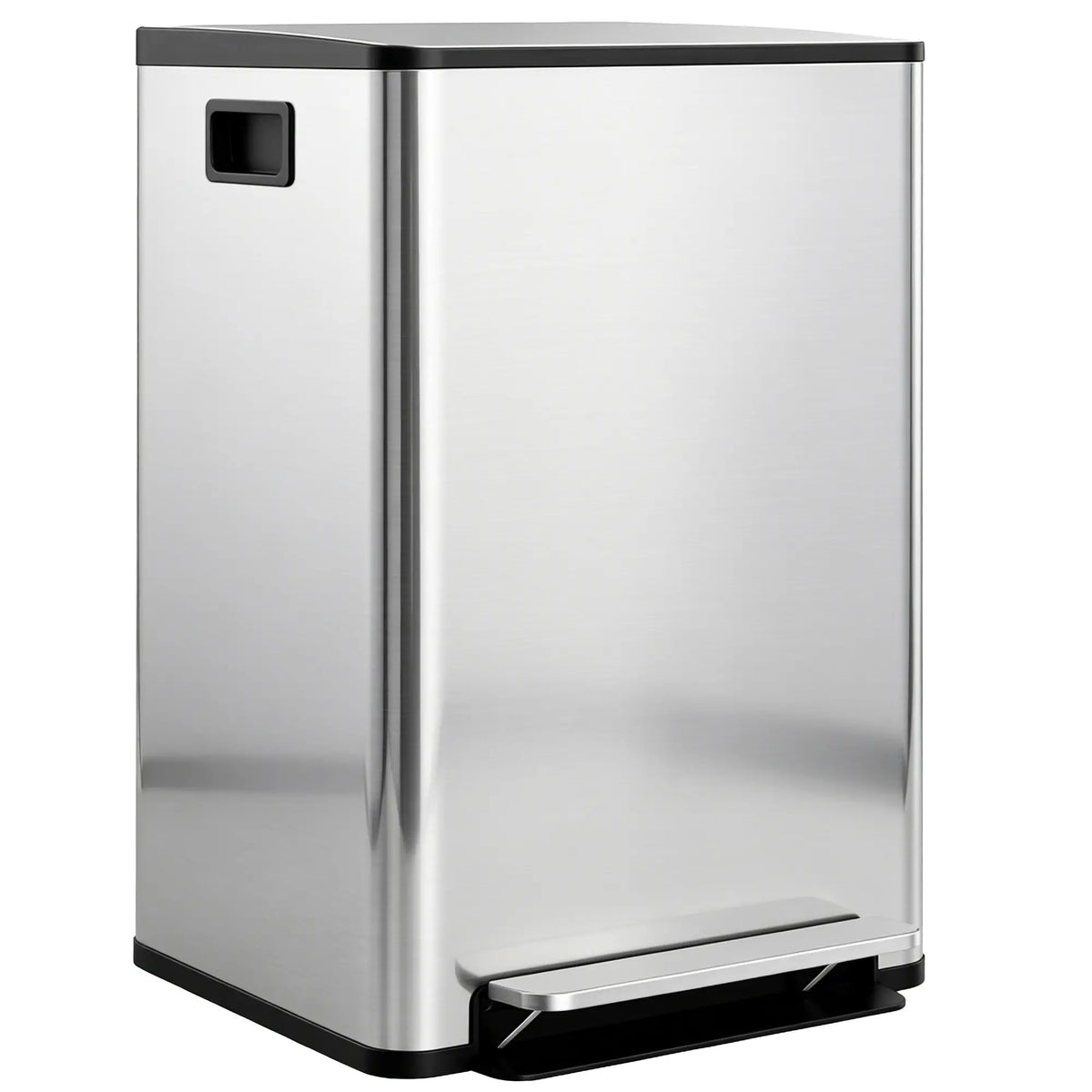 2 x 30L / 7.9 Gallon Dual Trash Can with Removable Inner Buckets and Handles for Kitchen, Office, Bathroom, Silver Household Supplies Silver at Gallery Canada