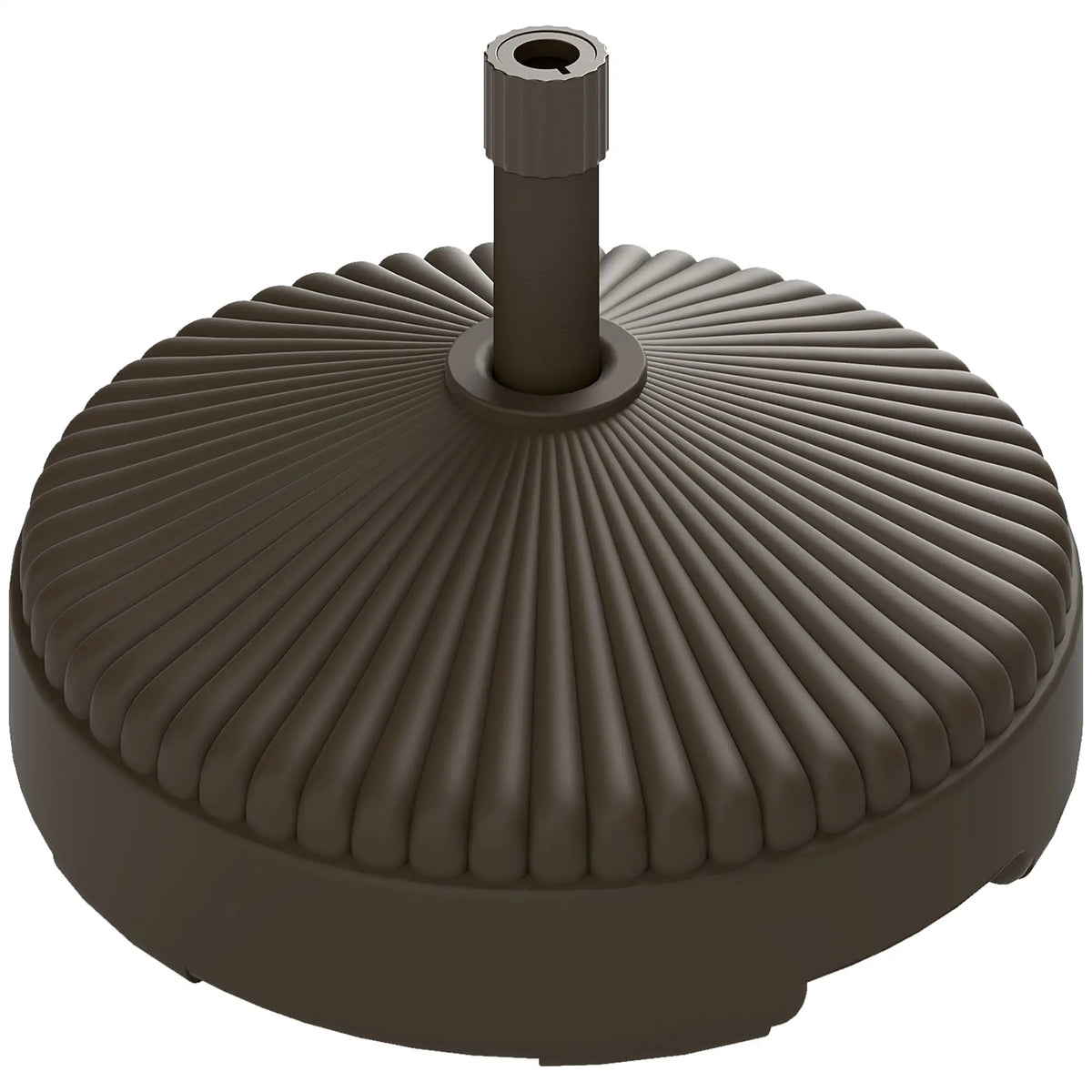 Base Ronde pour Parasol, Supporte 62lbs, pour Jardin, Piscine, Marron