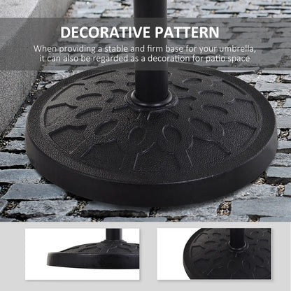 29 lbs Resin Round Patio Umbrella Stand, Black Umbrella Bases at Gallery Canada