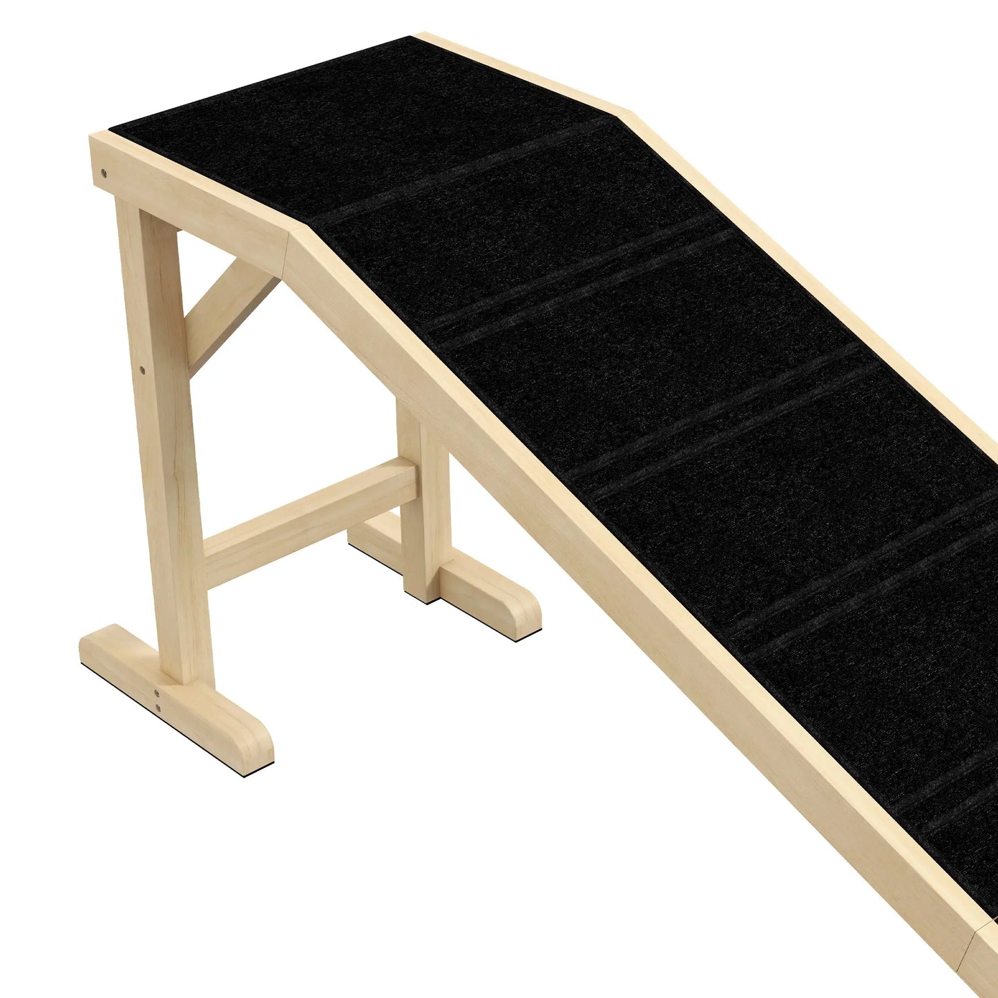 Pet Ramp Bed Steps, Non-Slip Carpet, 74"L x 16"W x 25"H, Natural Dog Stairs at Gallery Canada
