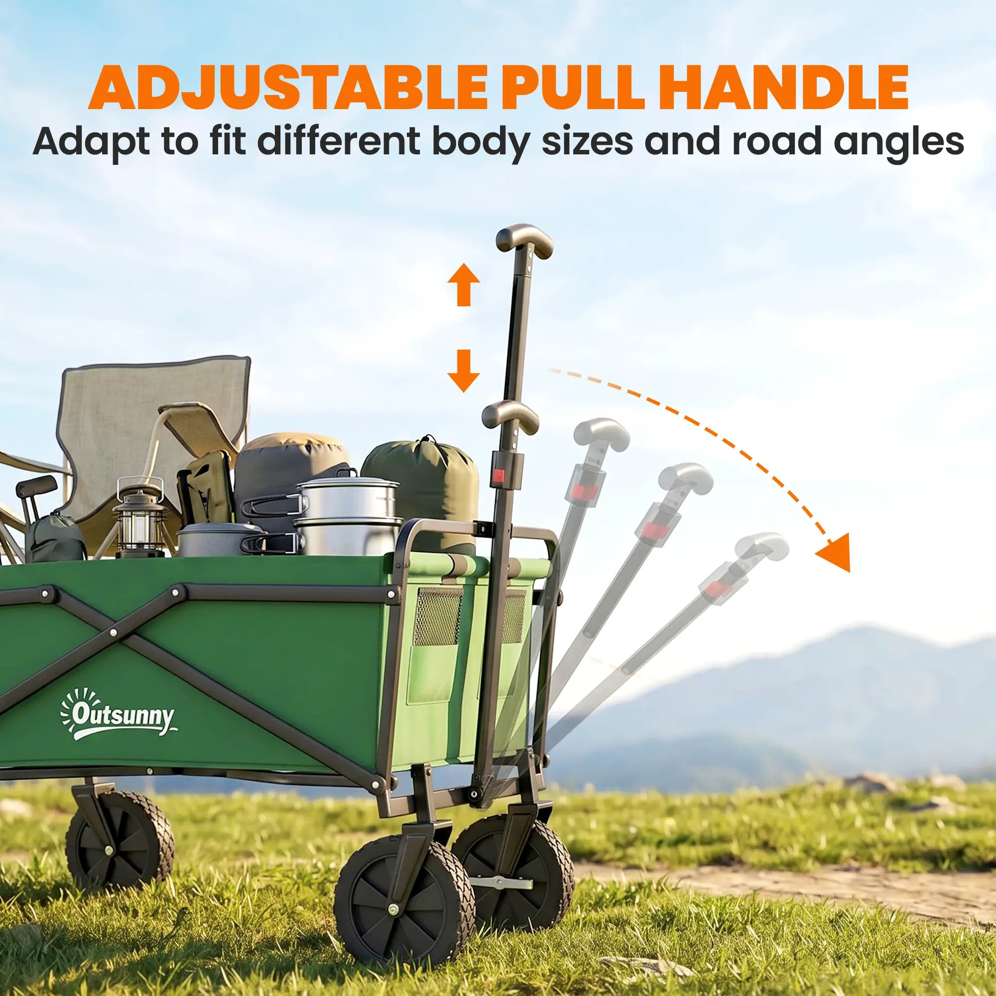 Folding Wagon Cart, Heavy Duty Outdoor Utility Garden Shopping Cart Folding Garden Carts at Gallery Canada