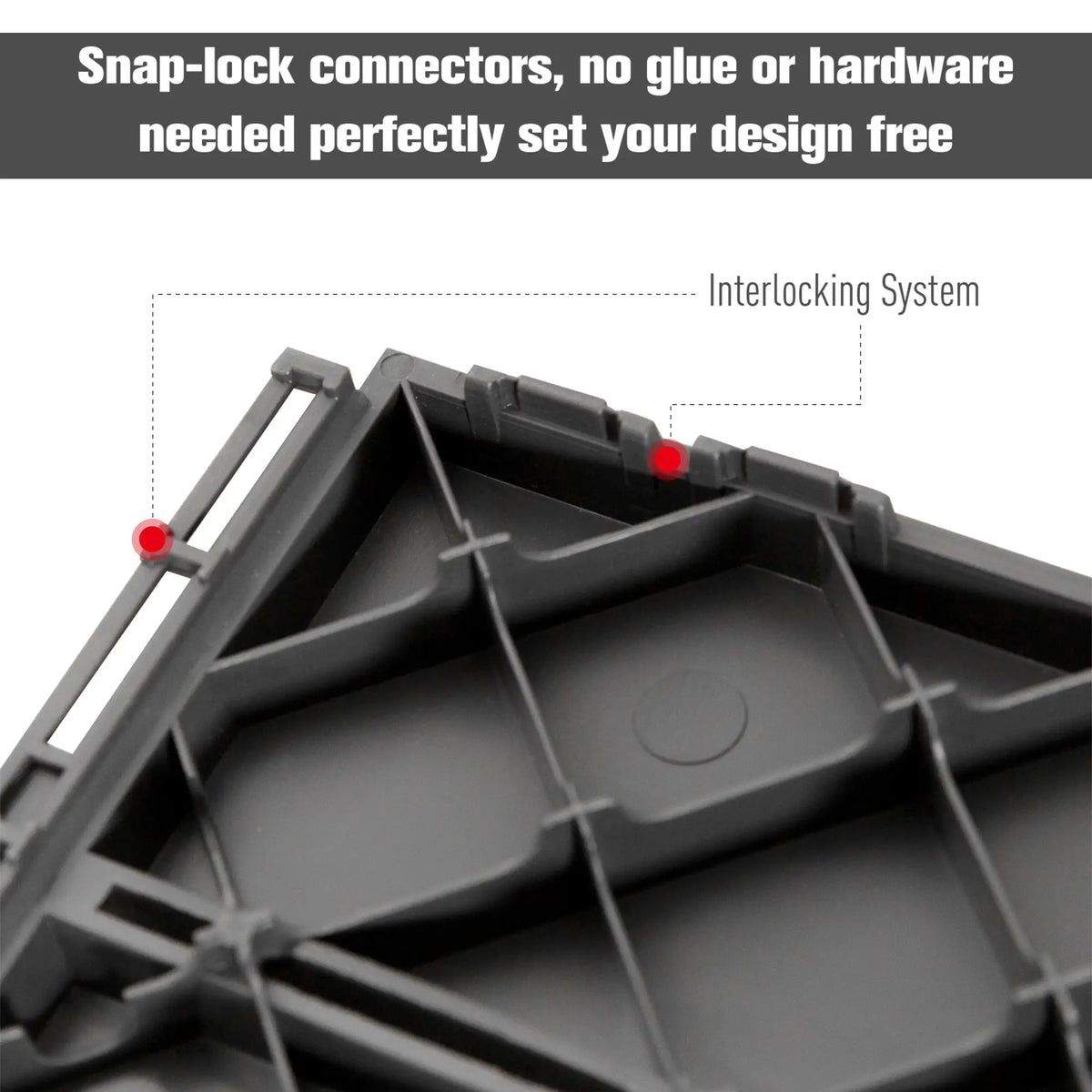 9 Pcs PP Interlocking Deck Tile, 12 x 12, Indoor Outdoor, Black Deck Tiles at Gallery Canada