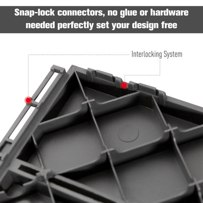 9 Pcs PP Interlocking Deck Tile, 12 x 12, Indoor Outdoor, Black Deck Tiles at Gallery Canada