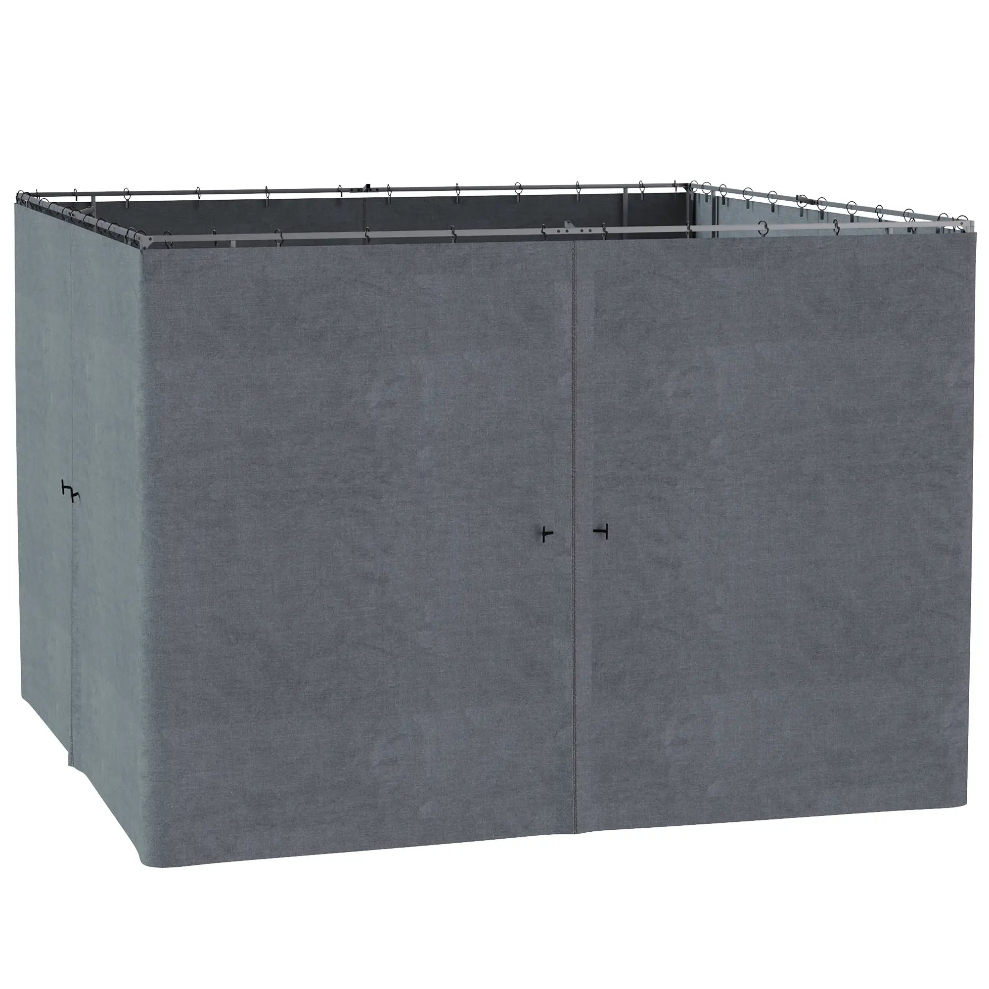 10x10 FT Gazebo Replacement Curtains, 4 Panels Sidewall, Slate Grey Gazebo Sidewalls Slate Grey at Gallery Canada