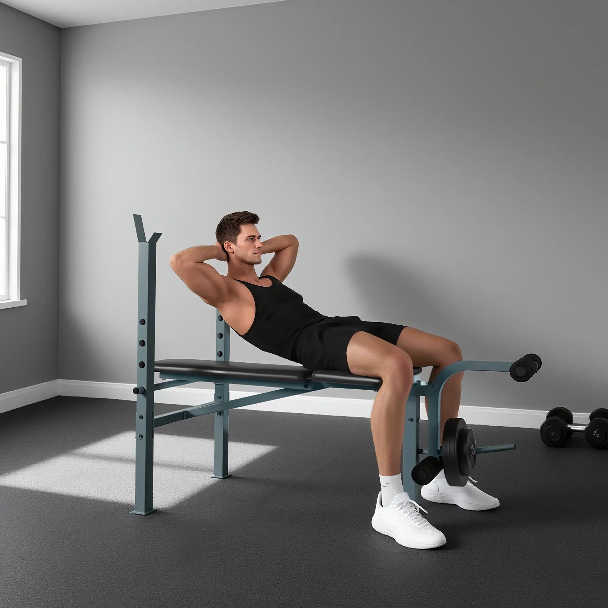 Adjustable Incline Decline Weight Bench, Leg Extension, Barbell Rack Weight Benches at Gallery Canada