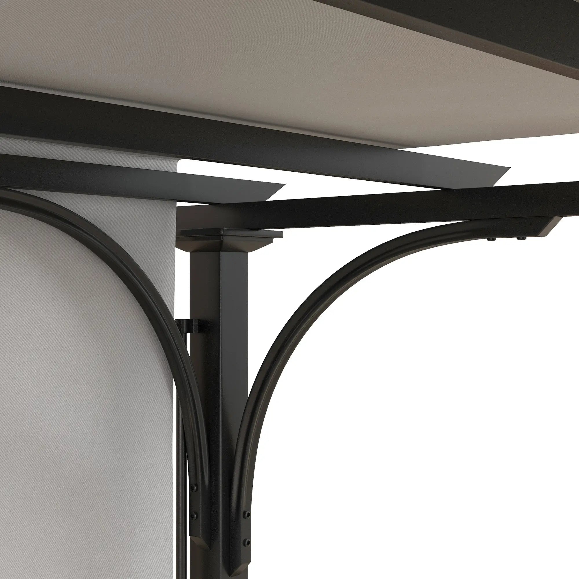 10' x 10' Outdoor Pergola, Steel Frame, White Pergolas at Gallery Canada