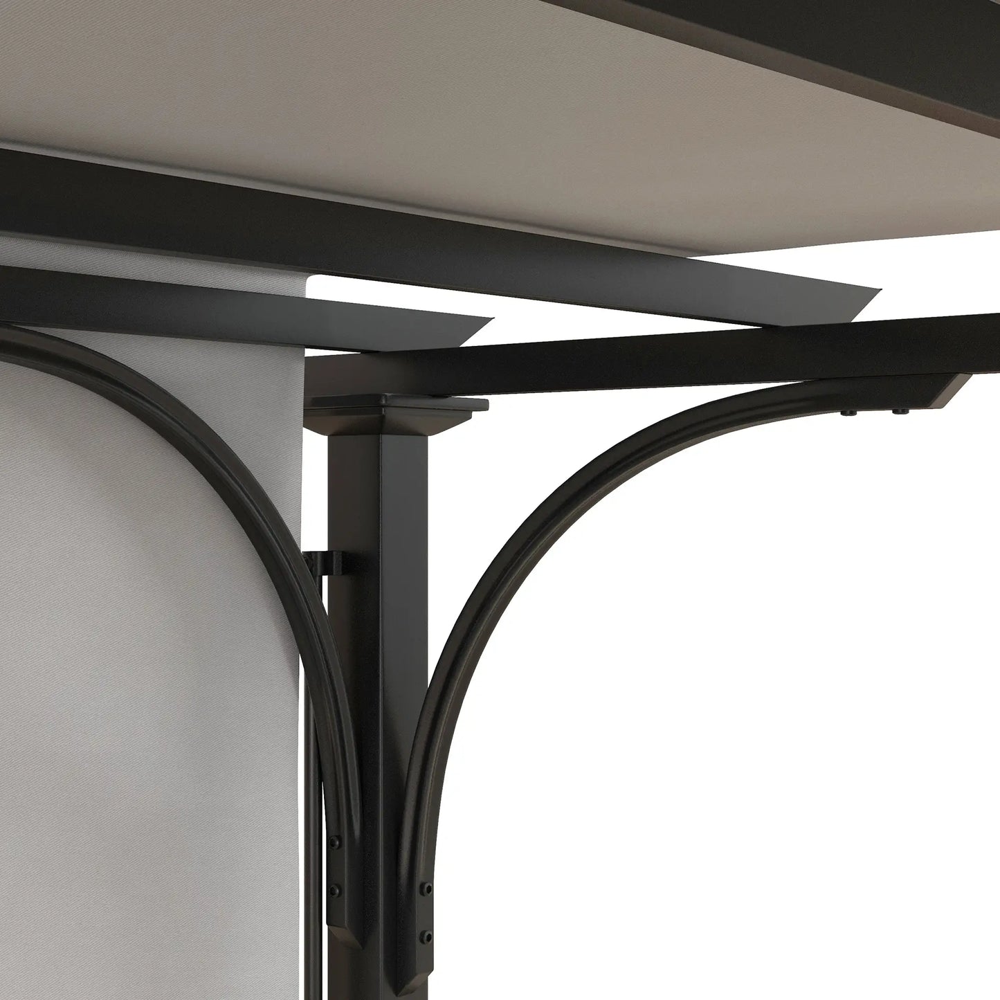 10' x 10' Outdoor Pergola, Steel Frame, White Pergolas at Gallery Canada