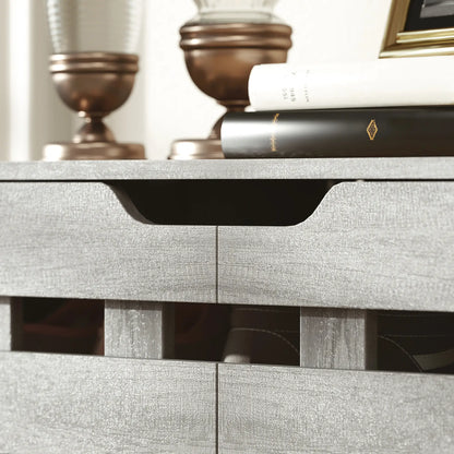 21 Pair Shoe Cabinet, 5-Tier Double Door, Light Grey Shoe Storage Cabinets & Racks at Gallery Canada