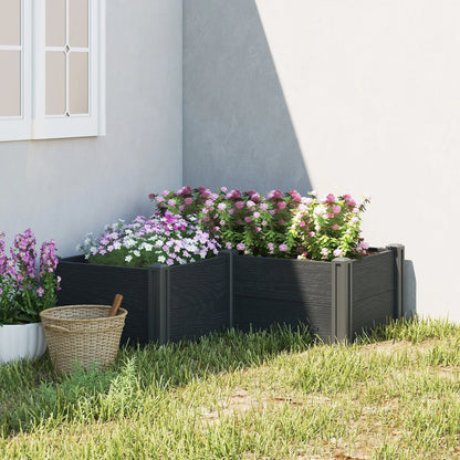 Vinyl Raised Garden Bed Kit, 3 x 3 x 1ft, Elevated Planter Box Wooden Planter Boxes at Gallery Canada
