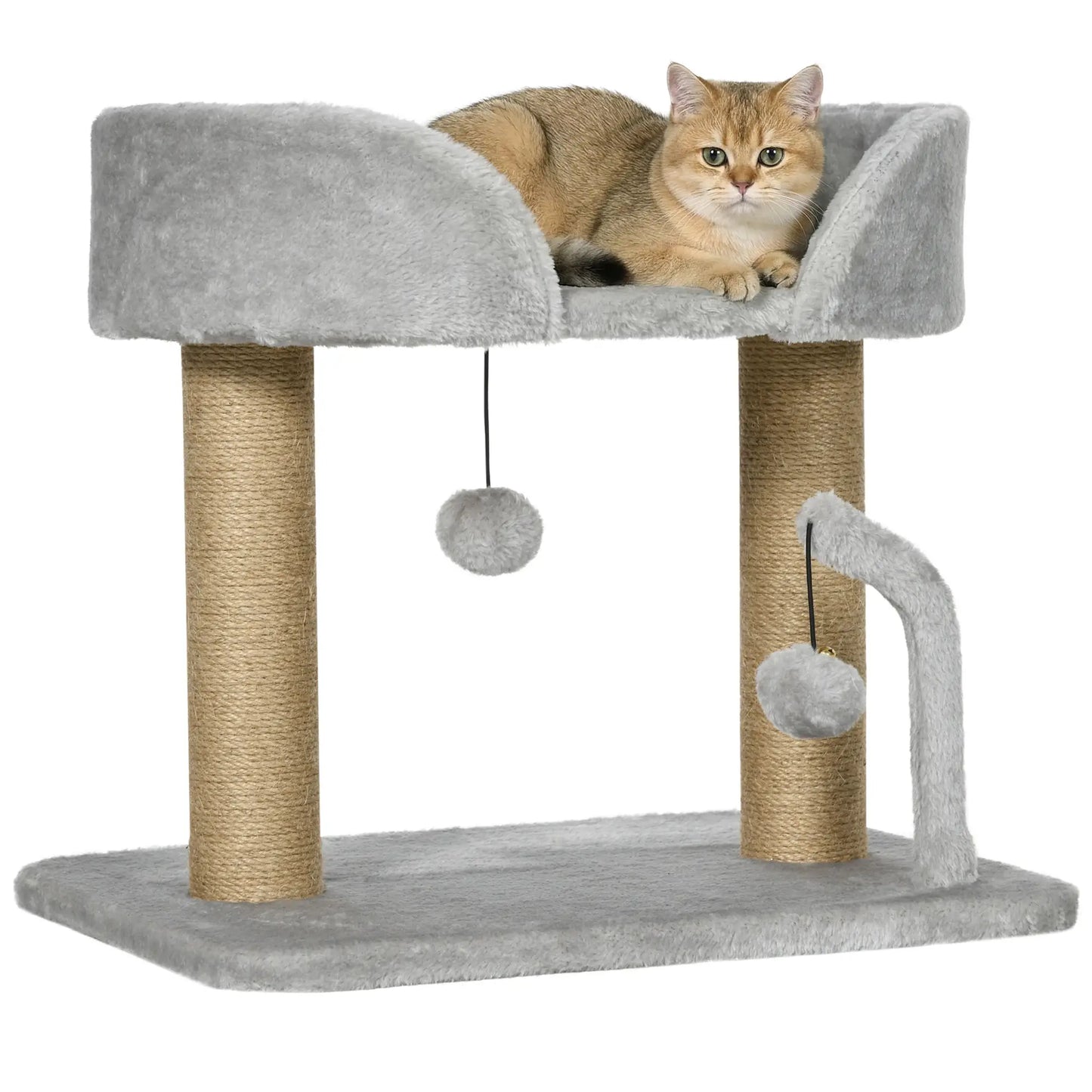 Small Cat Tree, Jute Scratching Posts, Top Perch, Light Grey Cat Trees at Gallery Canada