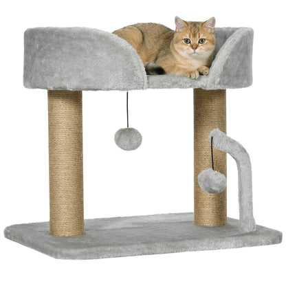 Small Cat Tree, Jute Scratching Posts, Top Perch, Light Grey Cat Trees at Gallery Canada