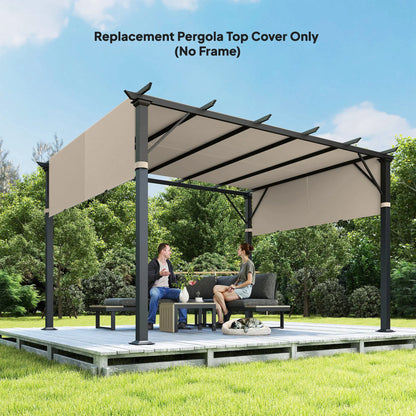 UV Protection Pergola Replacement Canopy, 10' x 11.8', Khaki Gazebo Canopy Replacement at Gallery Canada