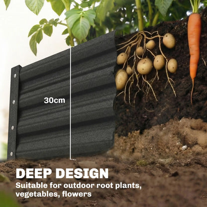 8x4x1ft Galvanized Raised Garden Bed, Reinforced Planter Box, Dark Grey Galvanized Planter Boxes at Gallery Canada