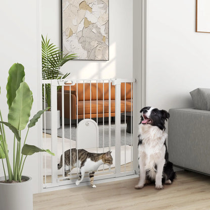 30"-41" Extra Wide Pet Gate, 35"H, Small Door, White Houses, Kennels & Pens at Gallery Canada