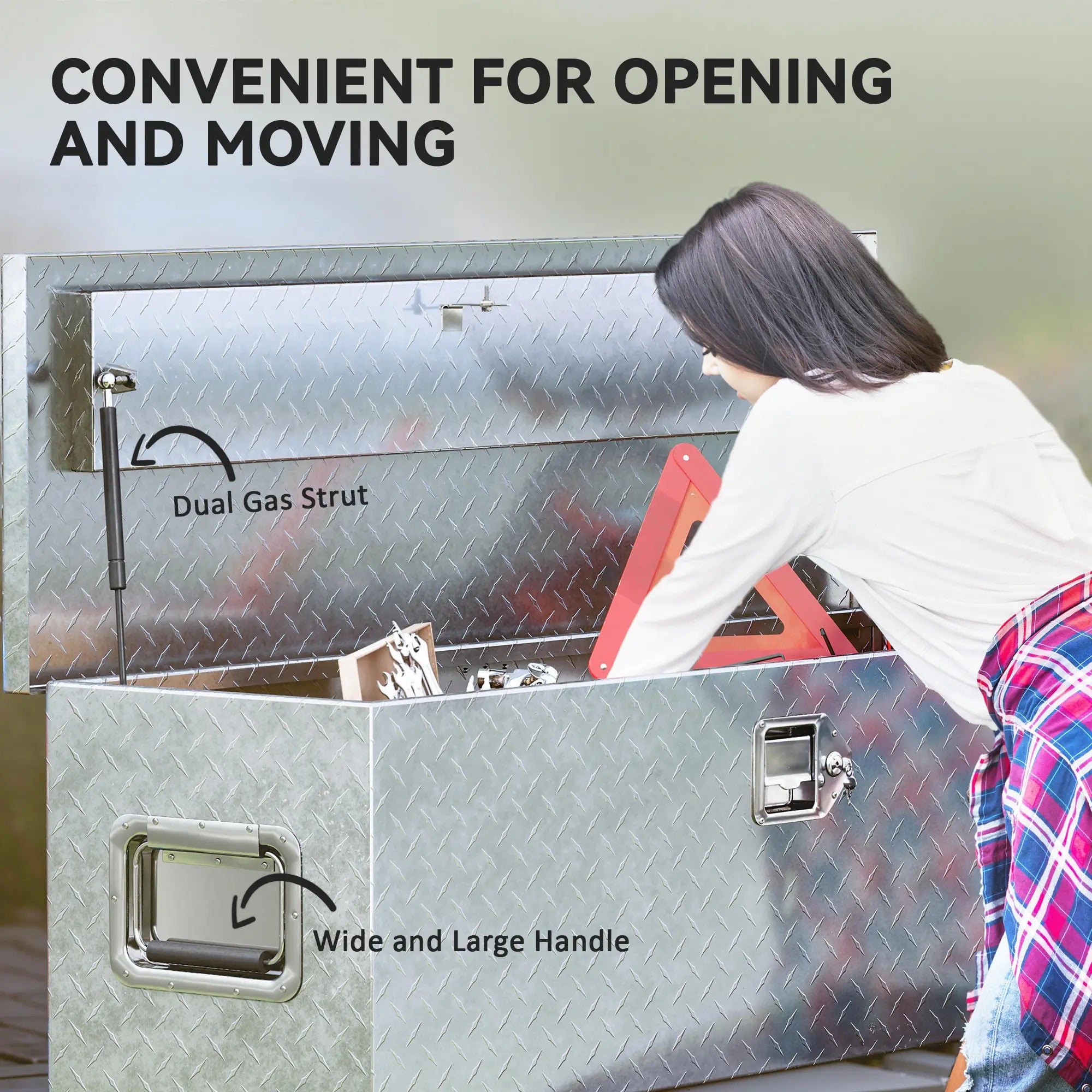 48 Inch Truck Bed Tool Box, Heavy Duty Aluminum Diamond Plate Trailer Tongue Box Tool Organizers at Gallery Canada